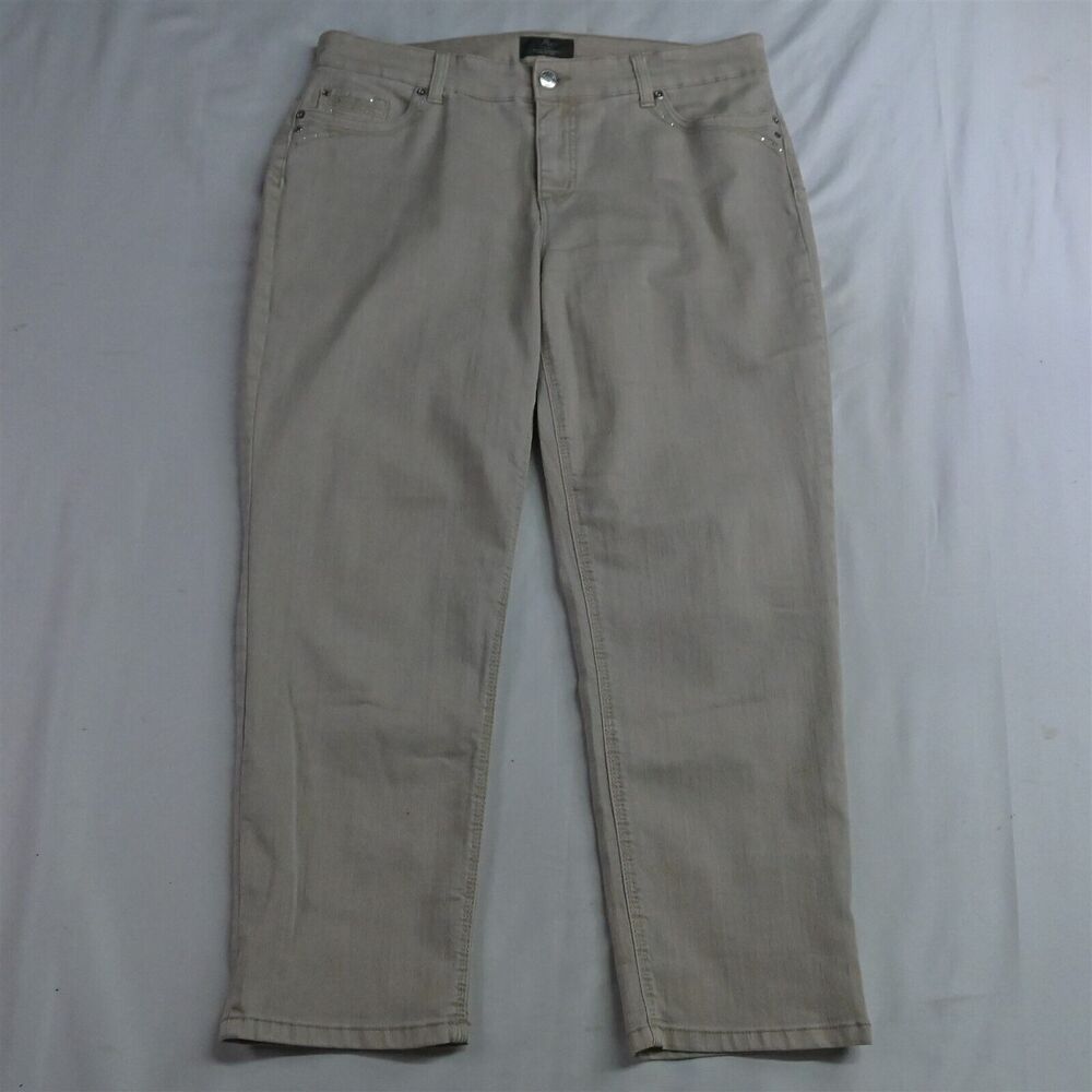 Chico's tan Ankle & Cropped Jeans